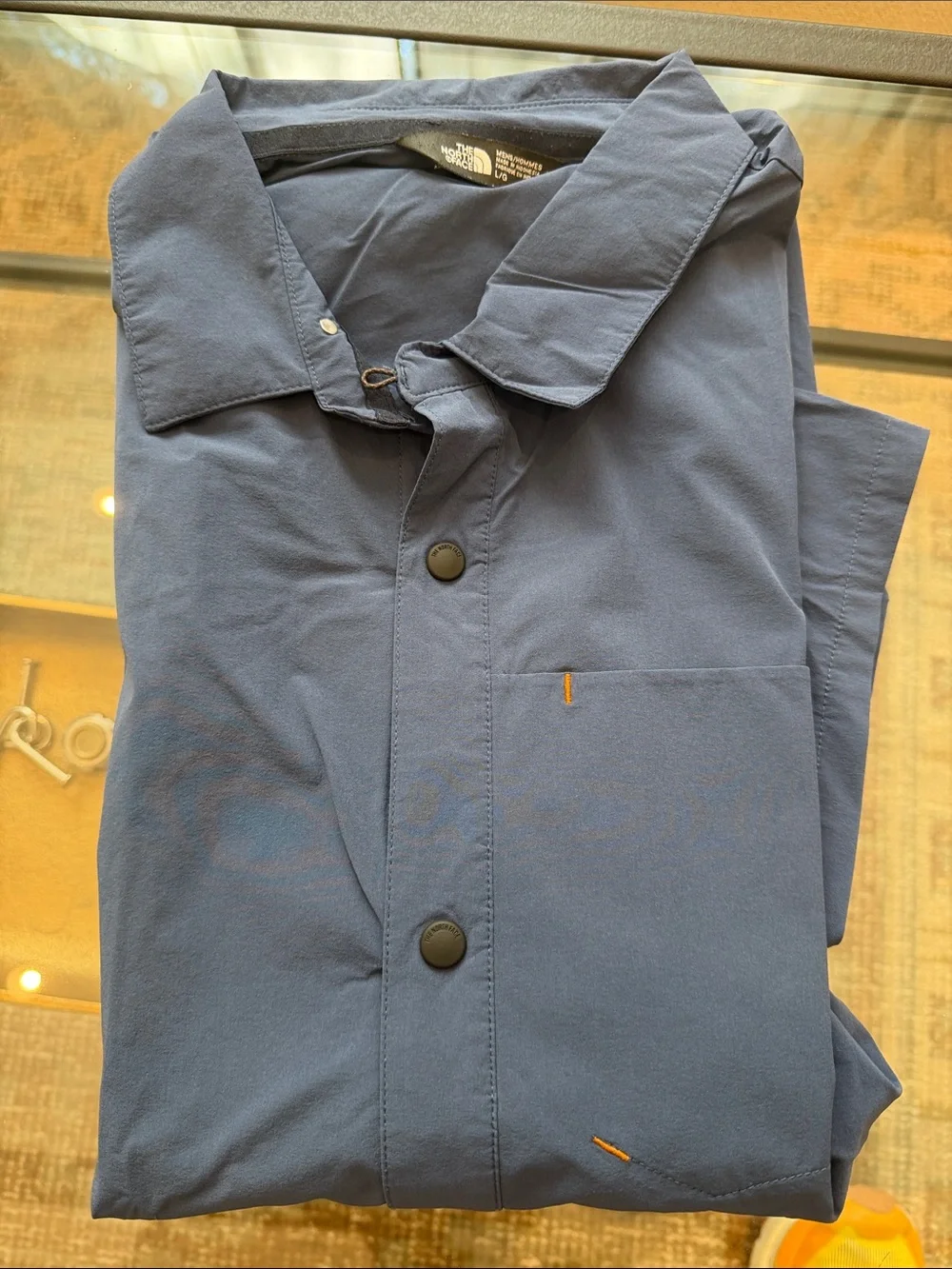 The North Face Men’s Blue Short Sleeve Button-Down Shirt